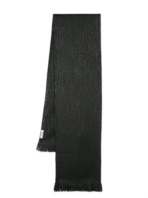 Saint Laurent Pre-Owned écharpe texturée en soie mélangée (années 1990) - Noir
