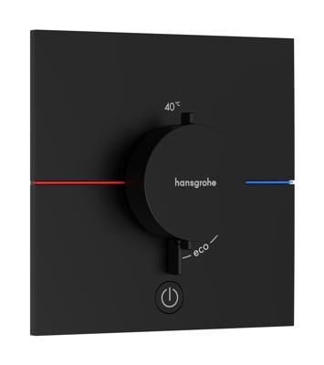 Hansgrohe ShowerSelect Comfort E stopkraan inbouw voor 3 functies, mat zwart