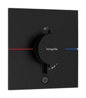Hansgrohe ShowerSelect Comfort E stopkraan inbouw voor 3 functies, mat zwart
