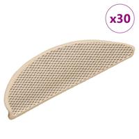 VidaXL Trapmatten zelfklevend sisal-look 30 st 56x17x3 cm berber