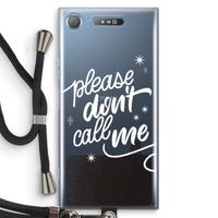 Don't call: Sony Xperia XZ1 Transparant Hoesje met koord