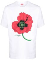Kenzo t-shirt oversize à imprimé Poppy - Blanc