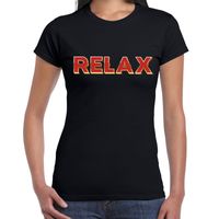 Fout RELAX t-shirt met 3D effect zwart voor dames 2XL  -