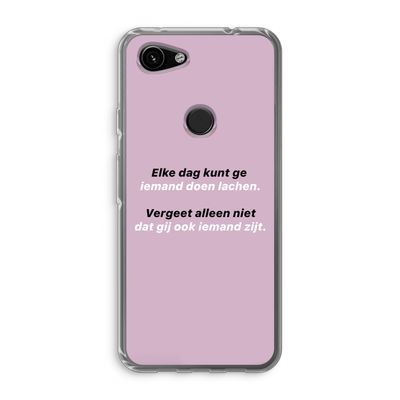 gij zijt ook iemand: Google Pixel 3a Transparant Hoesje