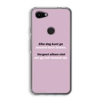 gij zijt ook iemand: Google Pixel 3a Transparant Hoesje