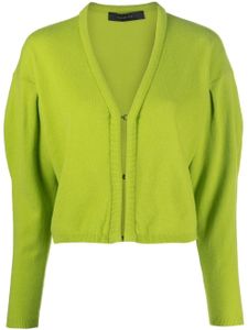 Federica Tosi cardigan en maille fine à col v - Vert