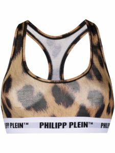 Philipp Plein soutien-gorge à imprimé léopard - Tons neutres