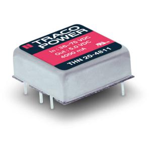 TracoPower THN 20-4811 DC/DC-converter, print 48 V/DC 5 V/DC 4 A 20 W Aantal uitgangen: 1 x Inhoud 1 stuk(s)