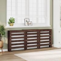 VidaXL Radiatorombouw 205x21,5x83,5 cm bewerkt hout bruin eikenkleurig