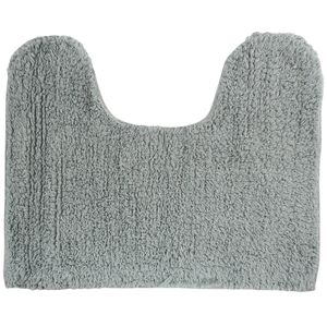 MSV WC/Badkamerkleed/badmat voor op de vloer - grijs - 45 x 35 cm   -