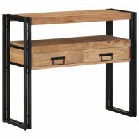 Wandtafel met lade Bruin 90 x 33 x 75 cm Massief acaciahout