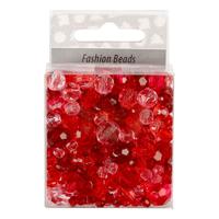 Creativ Company Facetkralen Mix Rood Harmonie, 45 gram - thumbnail