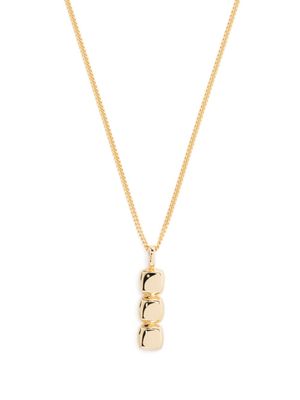 Tom Wood mini cushion pendant necklace - Or