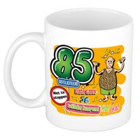 Cadeau mok 85 jaar - daar gaan je wilde haren - keramiek - 300 ml