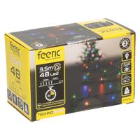 Kerstverlichting - gekleurd - 3,5 m- 48 led lampjes - zwart snoer - batterij