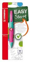 STABILO EASYergo 1.4, ergonomische vulpotlood, rechtshandig, turquoise/neon roze, per stuk
