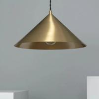 Hanglamp goud met E27 fitting en zwarte gedraaide kabel &apos;Arpin&apos; 35 cm