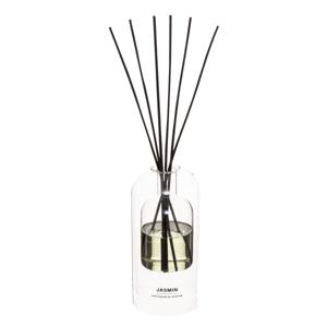 Geurstokjes in luxe glazen houder - Jasmijn - 150 ml - geurverspreider - interieurparfum
