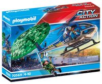PlaymobilÂ® City Action 70569 politie helikopter parachute achtervolging