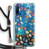 Kleurrijke katten: Huawei P20 Lite (2019) Transparant Hoesje met koord