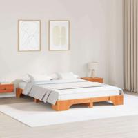 Bedframe Wasbruin 207 x 167 x 17 cm Massief grenenhout