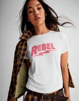 Only Onlhenny Life Reg S/s Top Box Cs Jrs T-shirts Bright White Rebel