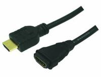 LogiLink CH0057 HDMI-kabel HDMI Verlengkabel HDMI-A-stekker, HDMI-A-bus 3.00 m Zwart 4K UHD - thumbnail