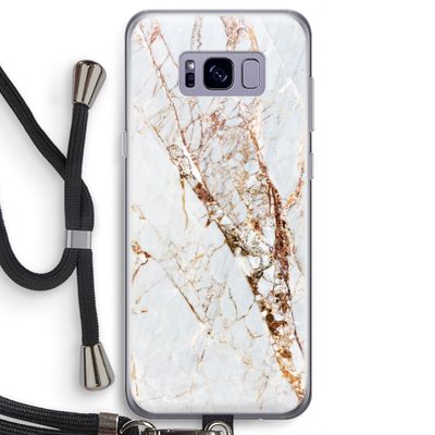 Goud marmer: Samsung Galaxy S8 Transparant Hoesje met koord