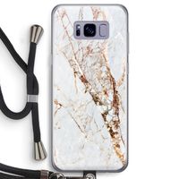 Goud marmer: Samsung Galaxy S8 Transparant Hoesje met koord