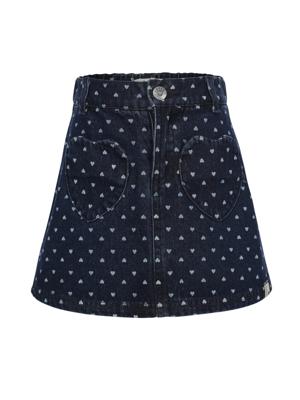 LOOXS Little winter denim rok meisjes - blauw - hart