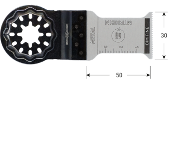 Rotec MTF30 | BIM | Metaal/Hout | Starlock Invalzaagblad | 30x50 - 517.1400