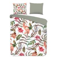 Dekbedovertrek Sierra Bloemen & Veren 200x200 Cm Pure - Dekbed-Discounter.nl