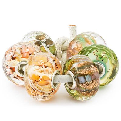 Trollbeads TGLBE-00219 Set Kralen Bloementuin zilver-glas