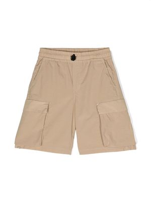 Aspesi Kids short en popeline à poches cargo - Tons neutres