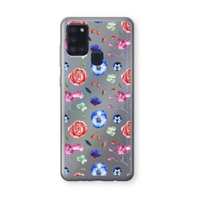 Bloemetjes: Samsung Galaxy A21s Transparant Hoesje