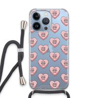 Chicks before dicks: iPhone 13 Pro Transparant Hoesje met koord