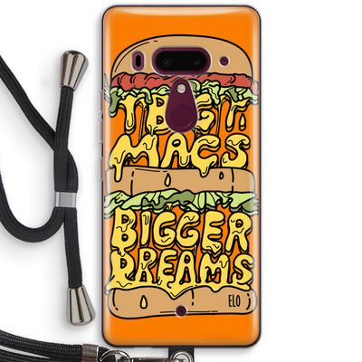 Big Macs Bigger Dreams: HTC U12+ Transparant Hoesje met koord