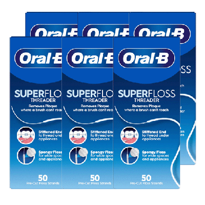 Oral-B Super Floss Threader - 6 x 50 stuks - Voordeelverpakking