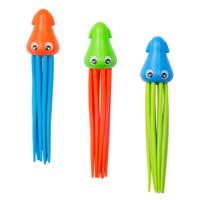 Duikringen inktvissen - 3x stuks - gekleurd - kunststof - duik spelletjes - zwembad speelgoed