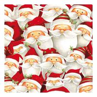 Ambiente Kerstservetten - 20x - kerstman - rood - 33 x 33 cm - thumbnail