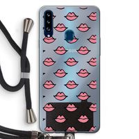 Lipjes: Samsung Galaxy A20s Transparant Hoesje met koord
