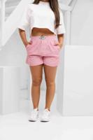 Off The Pitch Striped Resort Korte Broek Dames Roze/Wit - Maat XS - Kleur: WitRoze | Soccerfanshop
