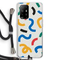 Illustratieve pop 2: Oppo A94 5G Transparant Hoesje met koord