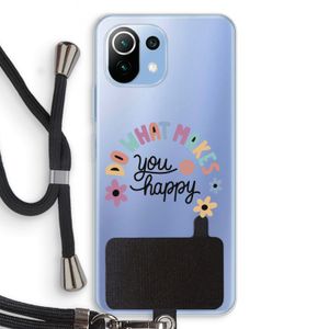 Happy days: Xiaomi Mi 11 Lite Transparant Hoesje met koord