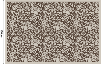 Vinyl tapijt vintage bloemen