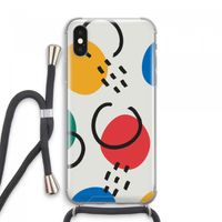 Illustratieve pop 3: iPhone XS Max Transparant Hoesje met koord