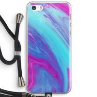 Zweverige regenboog: iPhone 5 / 5S / SE Transparant Hoesje met koord