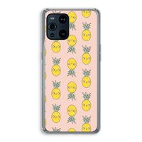 Ananas: Oppo Find X3 Pro Transparant Hoesje