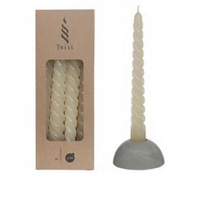 Twisted Candles Set 4 st. Crème - Buitengewoon de boet