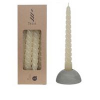 Twisted Candles Set 4 st. Crème - Buitengewoon de boet